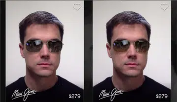 The brand and price of the glasses will also be listed. (Image source: Glasses.com)