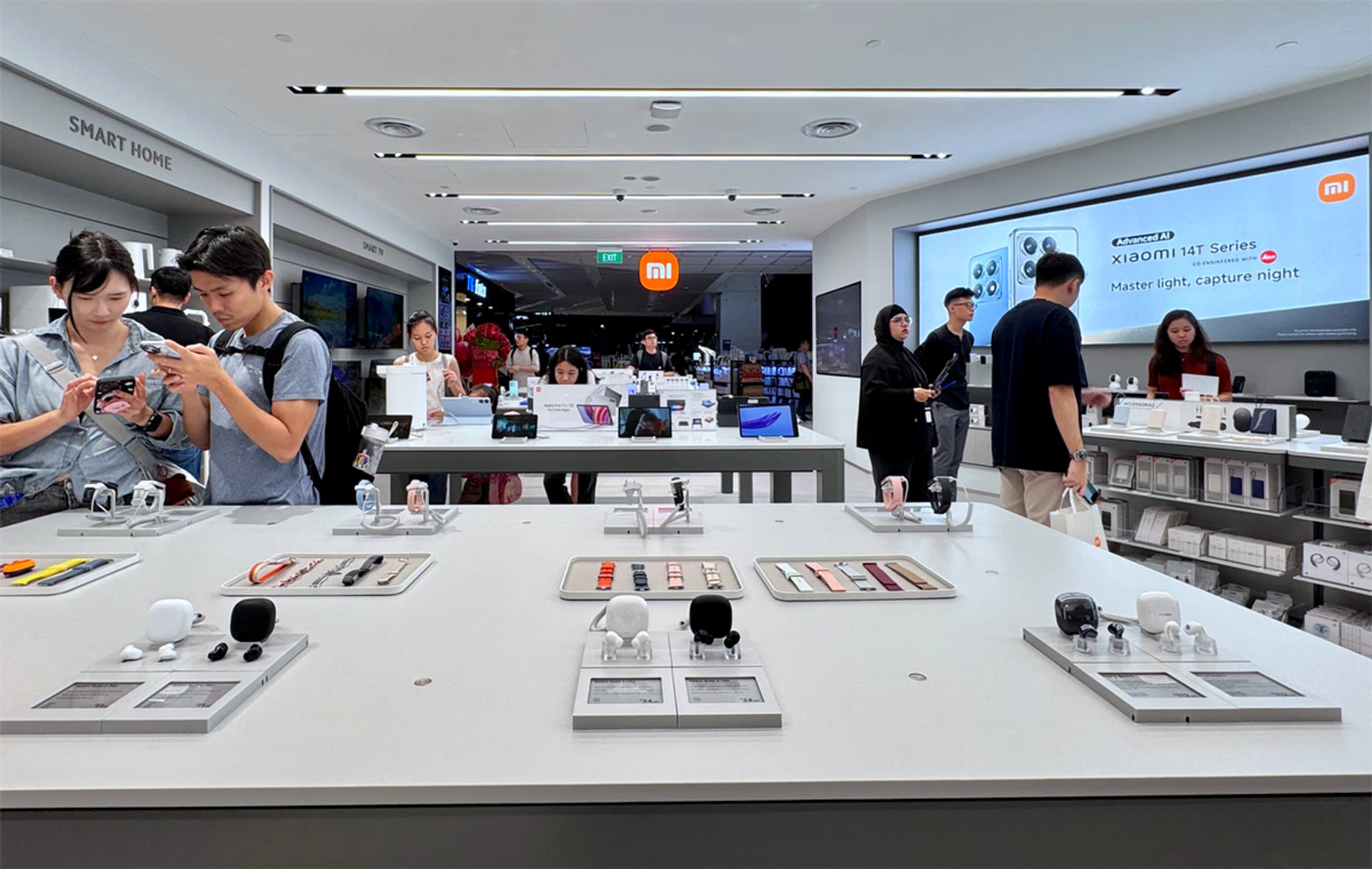 Xiaomi Store at Funan, from the inside looking out. Photo: HWZ.