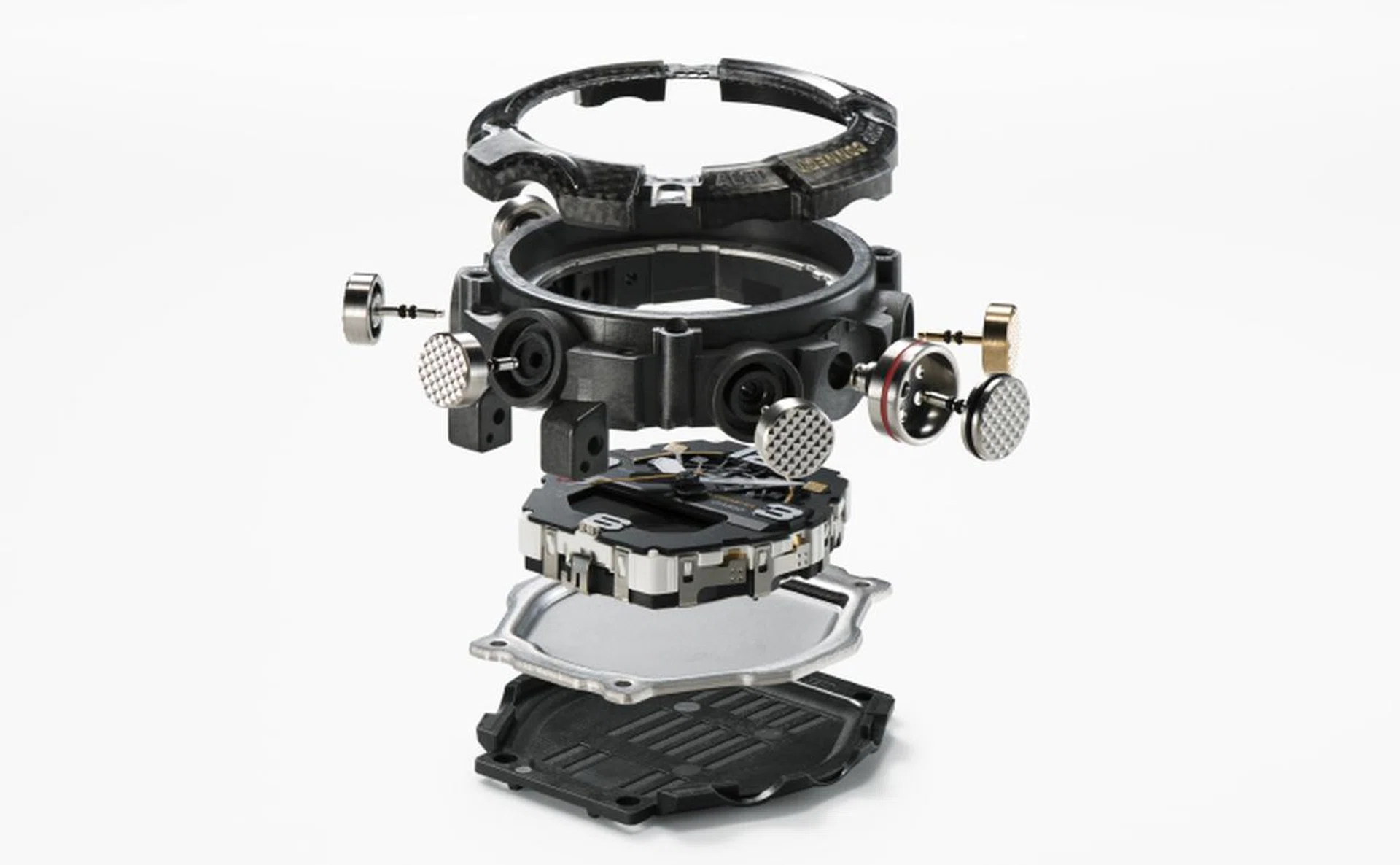 The Carbon Core Guard construction uses carbon-reinforced materials that are light yet strong. (Image source: Casio)