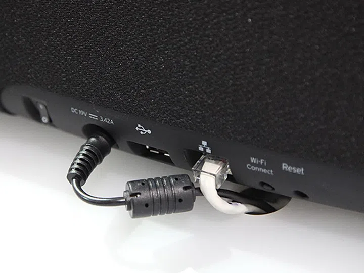 The rear end of the LIVE 5000 lets you connect it to the network via an Ethernet port as well as accessing USB storage devices.