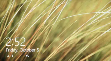 Place your finger anywhere on the screen, and slide upward to get past the lock screen. If you're using a mouse, just do a left click.