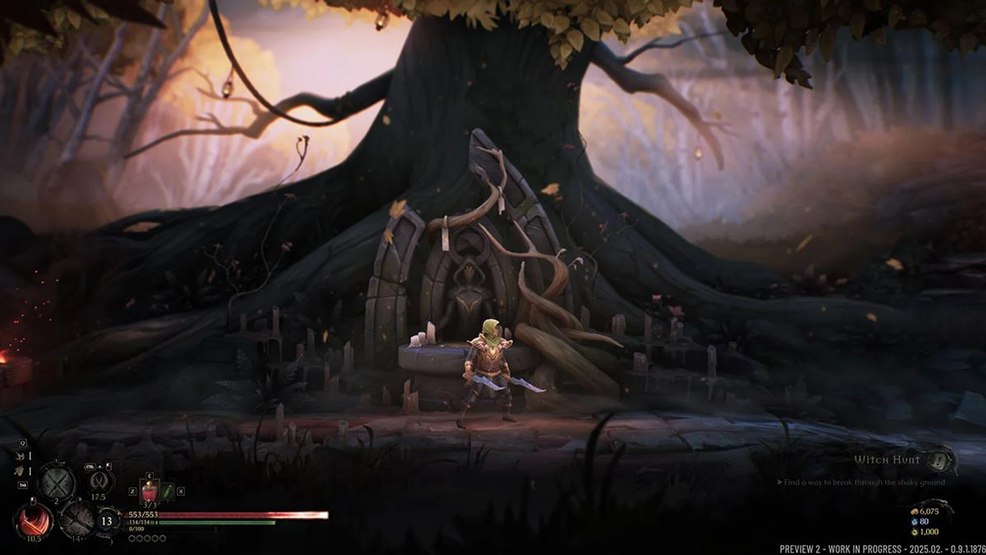 The Witch Tree, one of the more calmer areas of the game.