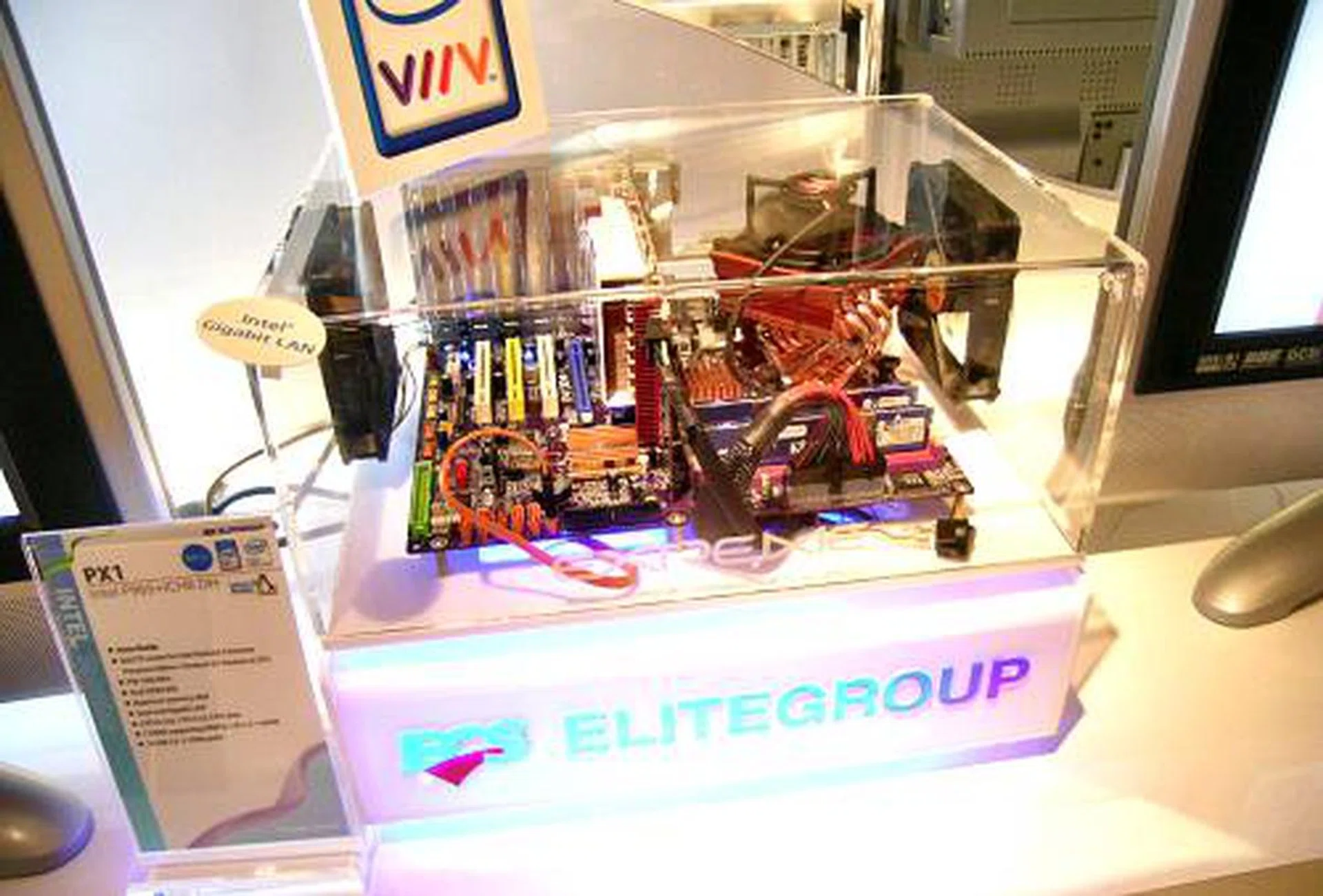 The PX1 is what ECS is most proud of at the moment, being their high-end Core 2 Duo motherboard that is also Viiv ready. The PX1 sports the new P965 chipset with the ICH8DH Southbridge. At the moment, CrossFire isn't supported on the P965, but ECS has mentioned that they've drivers to enable CrossFire.