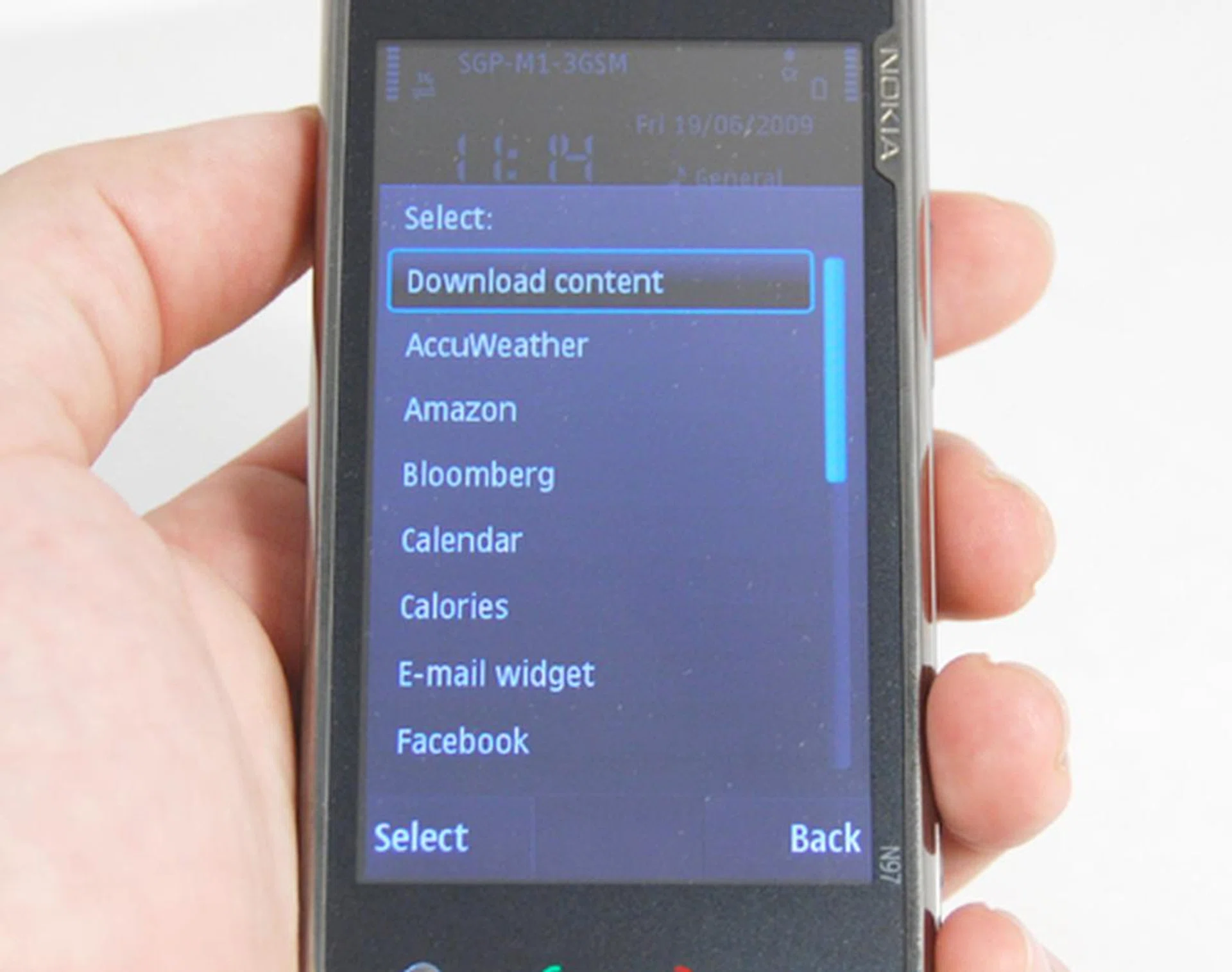 Additional widgets can be downloaded onto the N97, and this includes some offerings from the Nokia Ovi Store, though choices are still currently quite limited due to its infancy stage.
