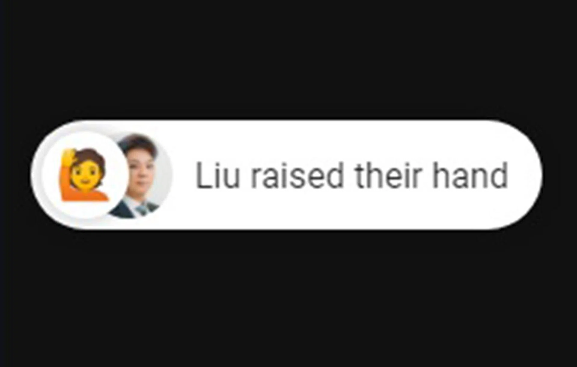 Because raising hands on-screen is silly. Use an emoji instead.