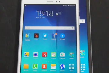 Front view:  How the 8-inch model sizes up against the 9.7-inch model.