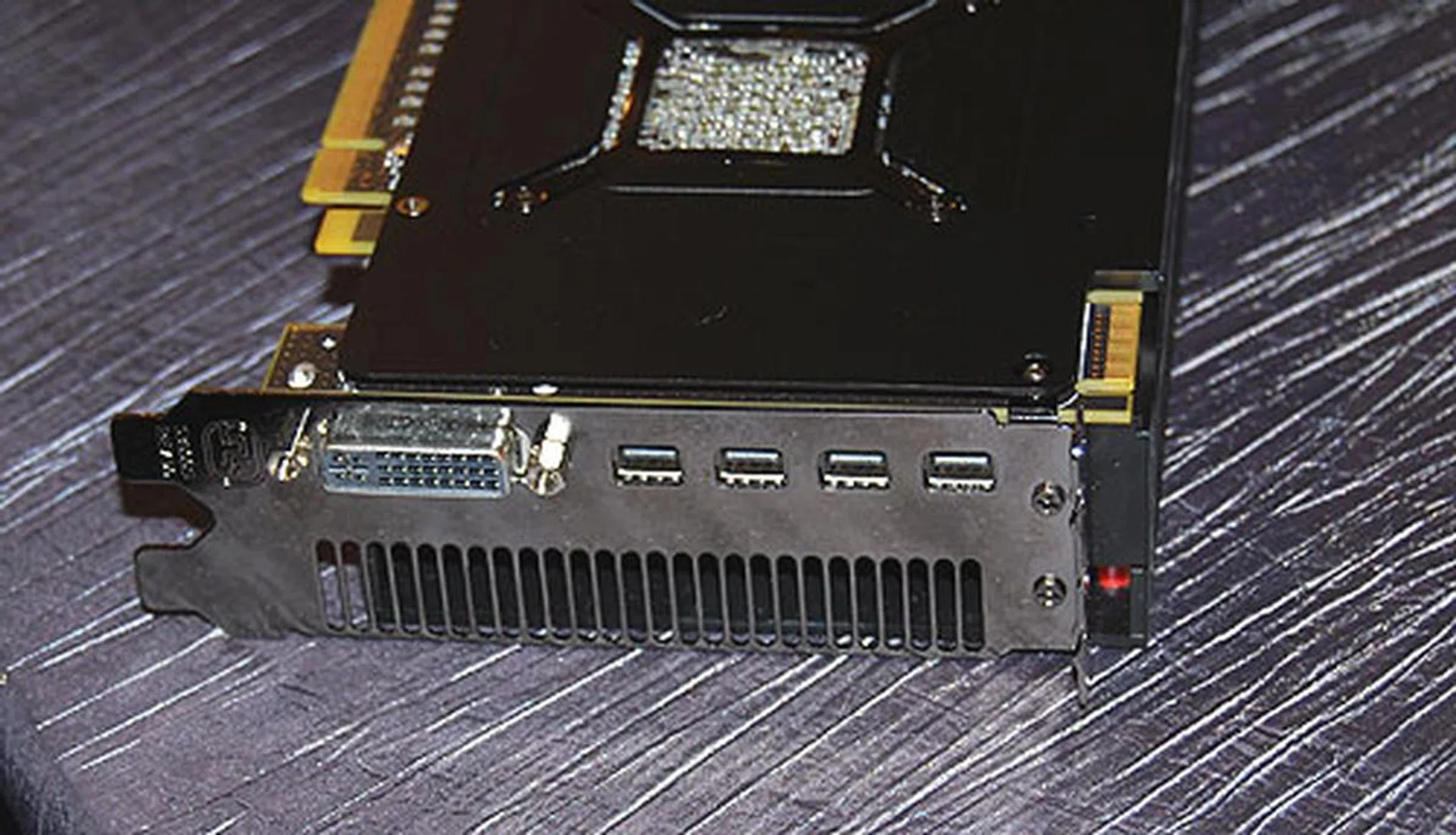 With just a single DVI output, you better have a display with mini Display Port, or at least an adapter if multi monitors are required. We wonder how many displays can this card drive....12?