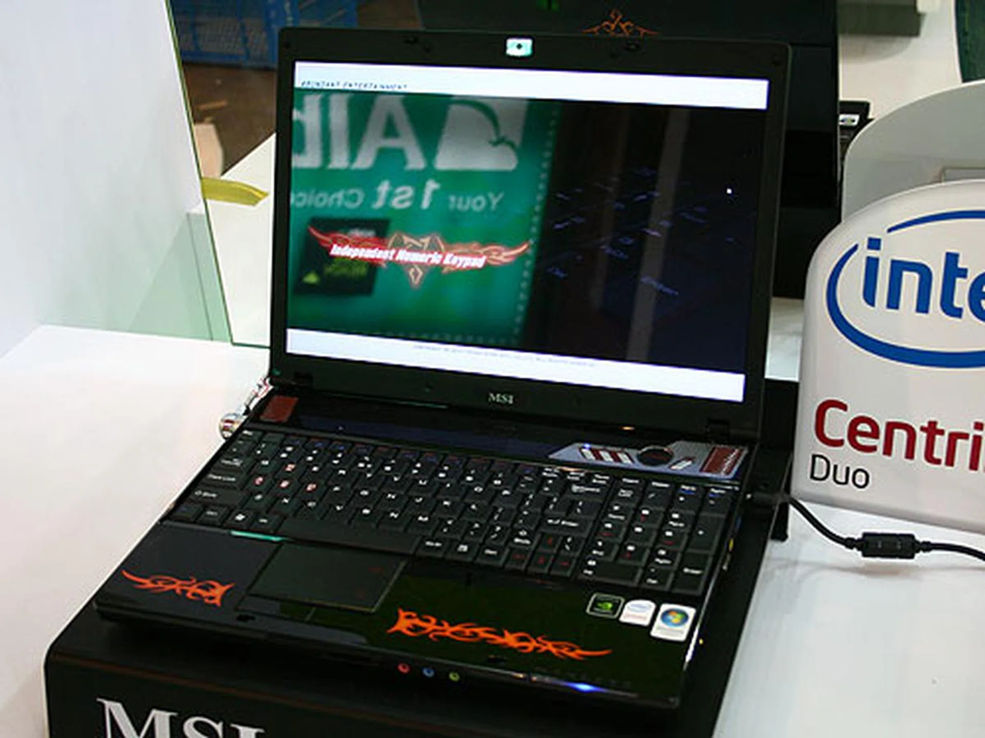  The MSI GX600 may look like just another 15.4-inch wide screen notebook based on the Intel Centrino Duo technology. However, this notebook features the world's first laptop with a Turbo button that overclocks the processor on demand, with a single touch of a button. The notebook is based on the Intel PM965/ICH8-M chipset and is powered by an NVIDIA GeForce 8600M GT graphics with 512MB graphics memory. The notebook also comes with a 1.3Mpixel webcam and an external eSATA port.  