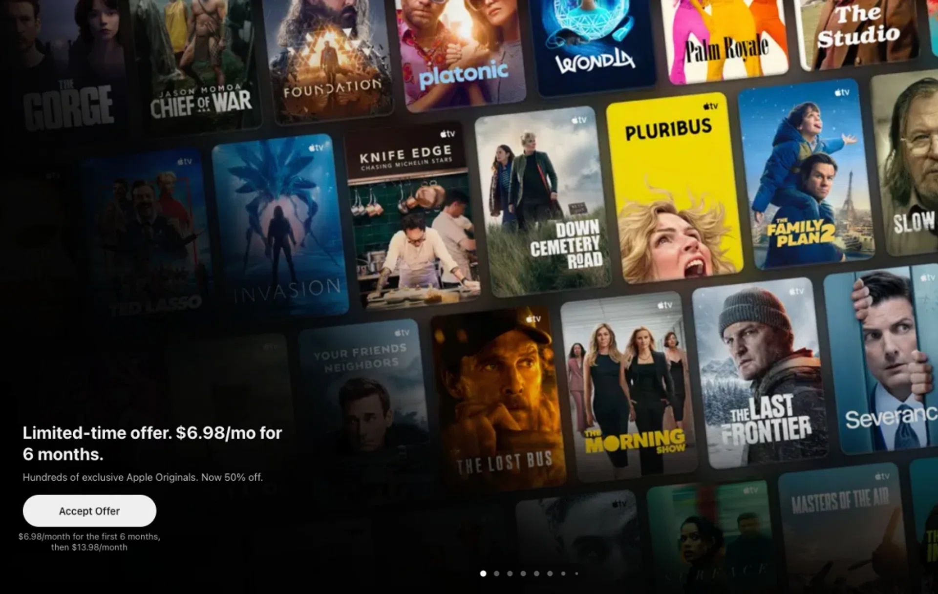 Apple TV video streaming service.