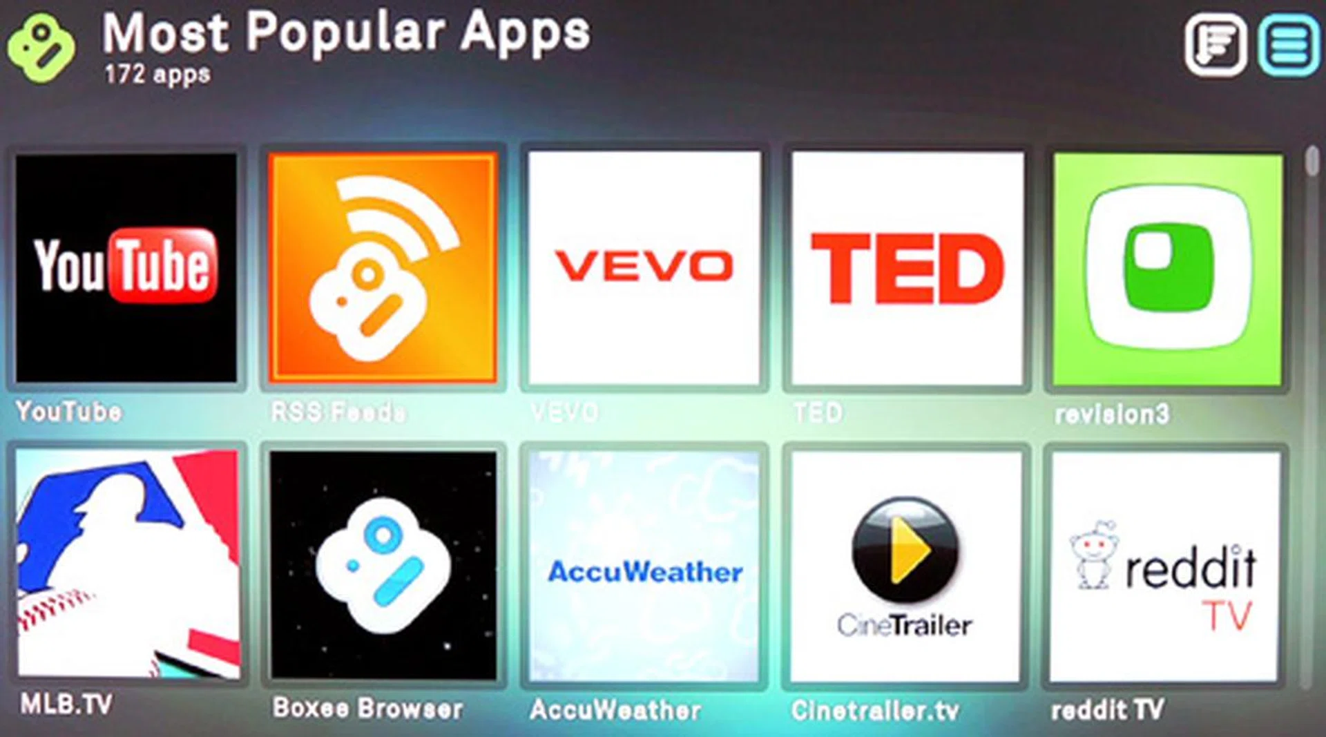 Social networking addicts would probably whine about the Boxee's lack of widgets for Facebook and Twitter on its Apps page. As a consolation, we did find YouTube, VEVO and reddit TV as well as a scattering of podcast apps.