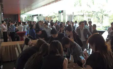 A pretty large turnout of industry partners and brand managers were busy networking just before our fourth annual HWM+HardwareZone.com Tech Awards began.