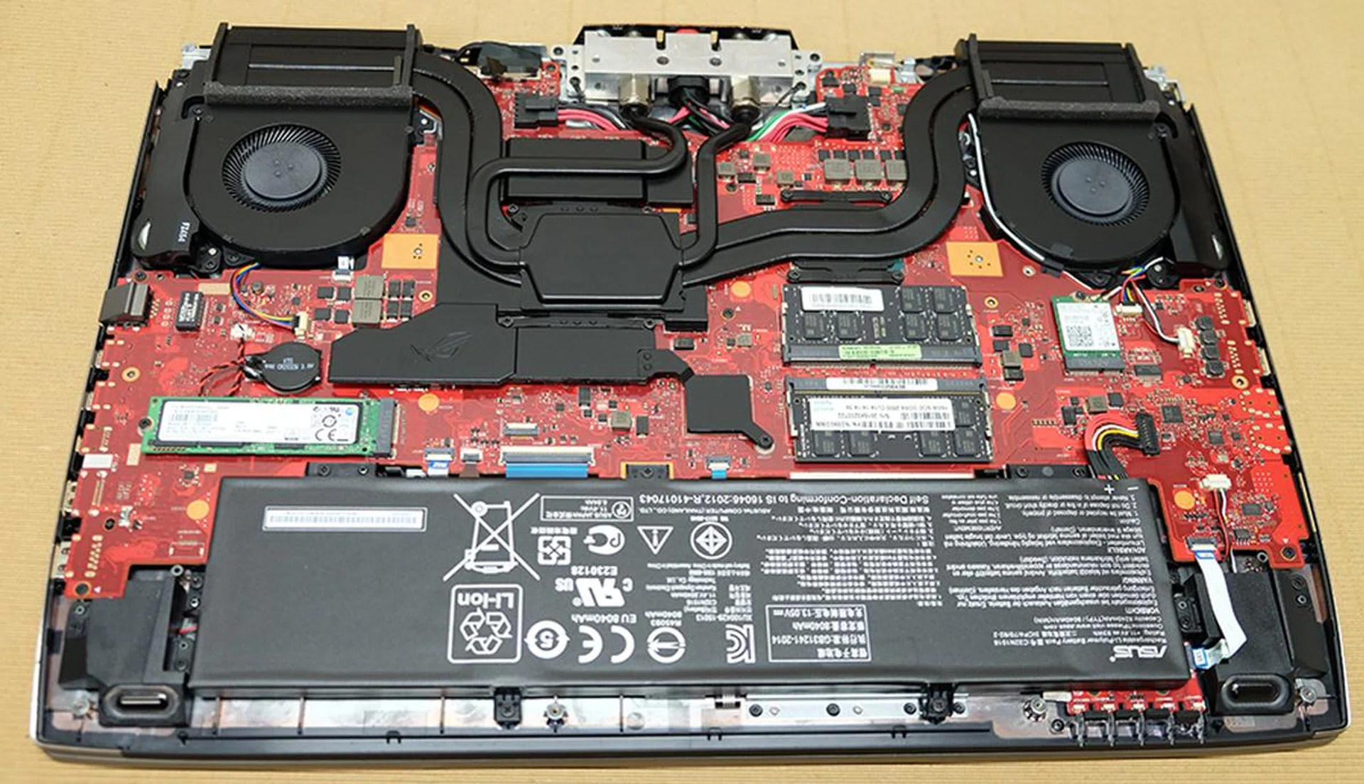 The notebook itself features two blower-style fans to  help exhaust heat when the notebook is undocked.