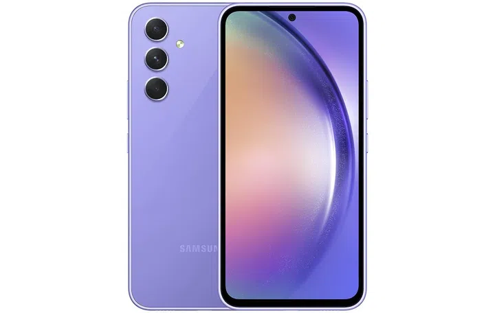 Samsung Galaxy A54 5G, in Awesome Violet.