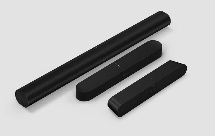 (Top left to bottom right): Sonos Arc, Sonos Beam, Sonos Ray.