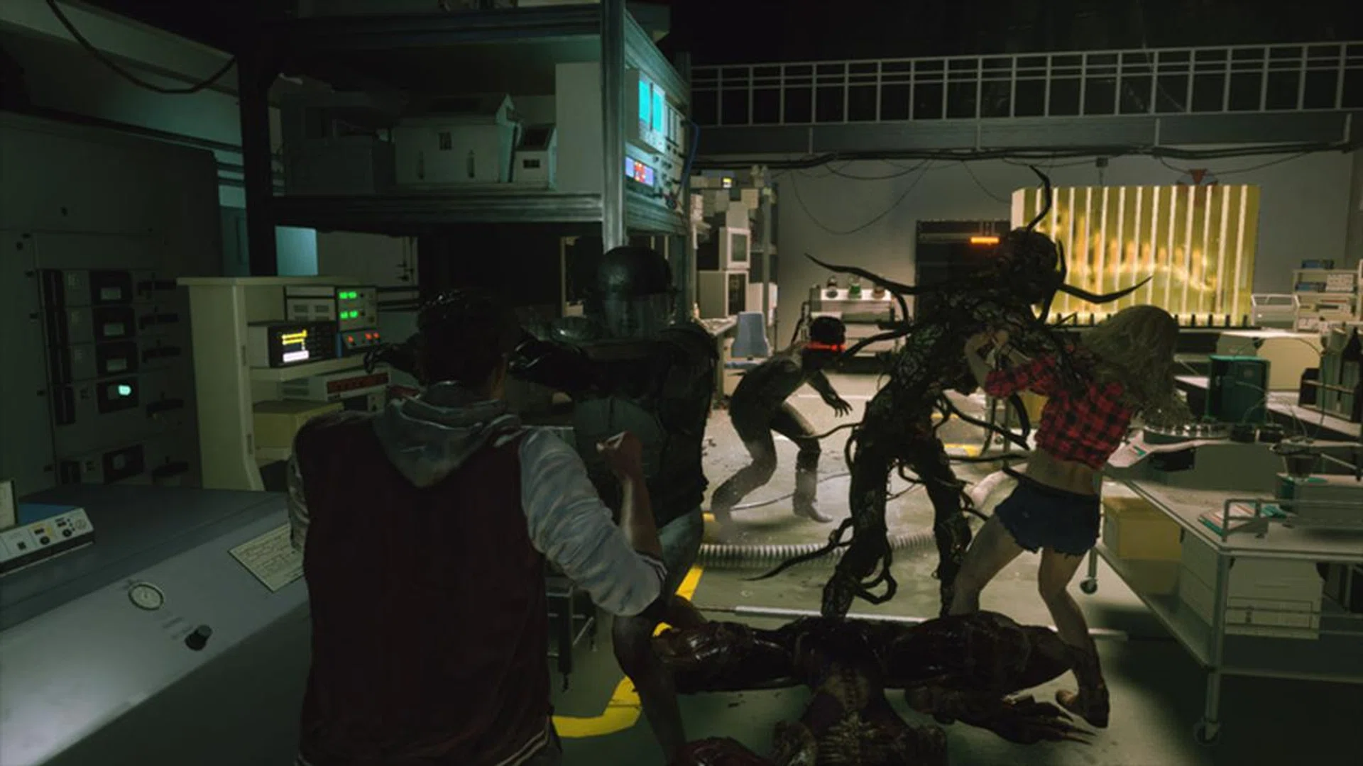 Resident Evil: Resistance pits three players against one in multiplayer maps. 