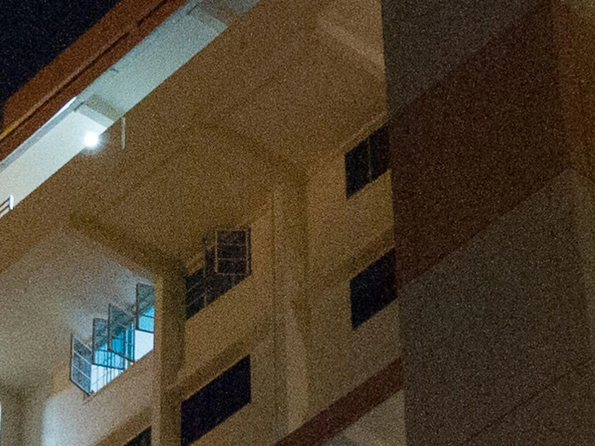 100% crop. If we shoot at ISO3200 in RAW, the jaggy artifacts disappear (the image is noisier because noise reduction is not applied to RAW files).