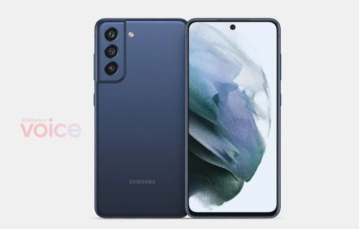 Purported render of the Samsung Galaxy S21 FE. <br>Image source: @OnLeaks