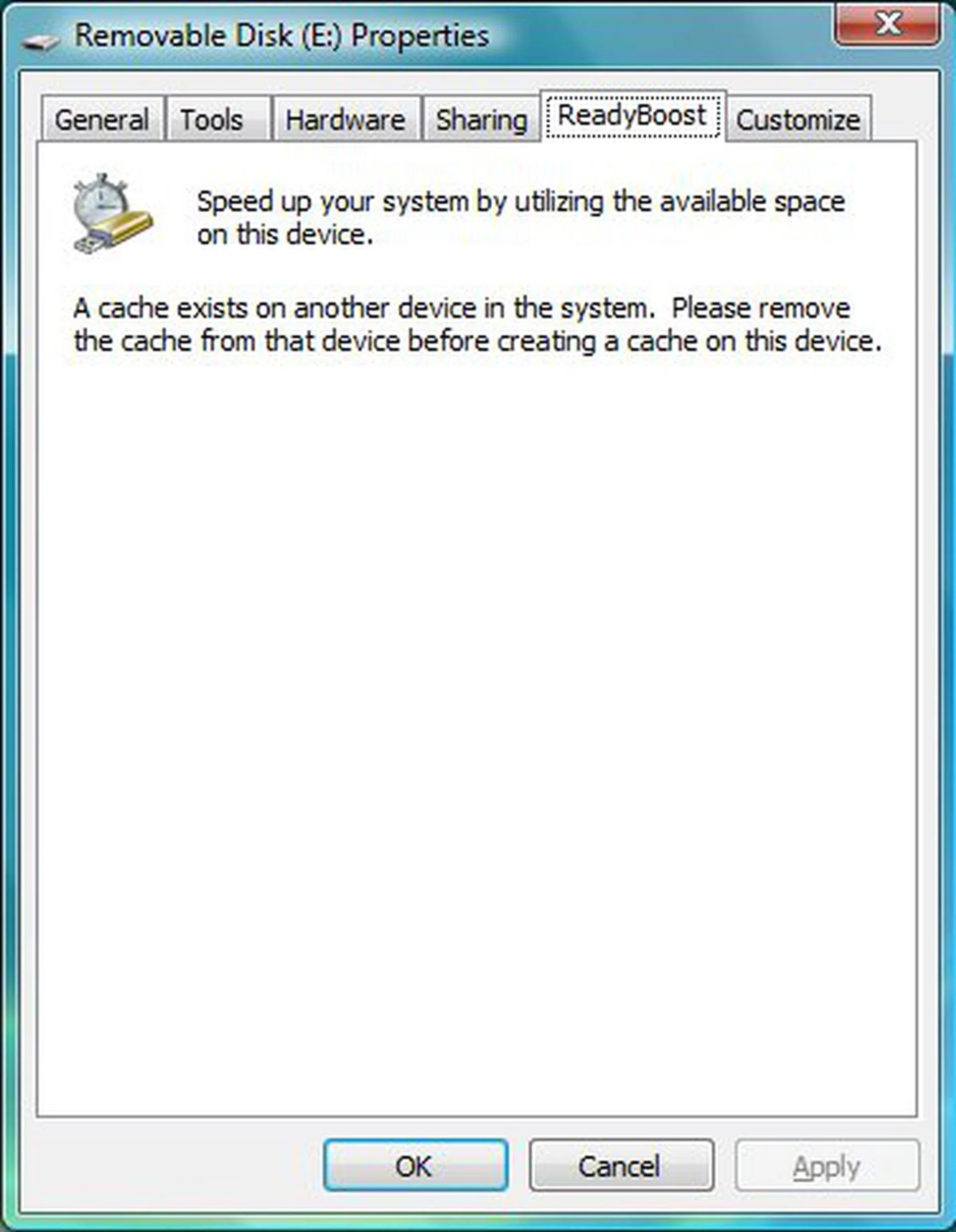 If you use Turbo Memory for ReadyBoost, you will notice that Vista will not allow you to use other devices.