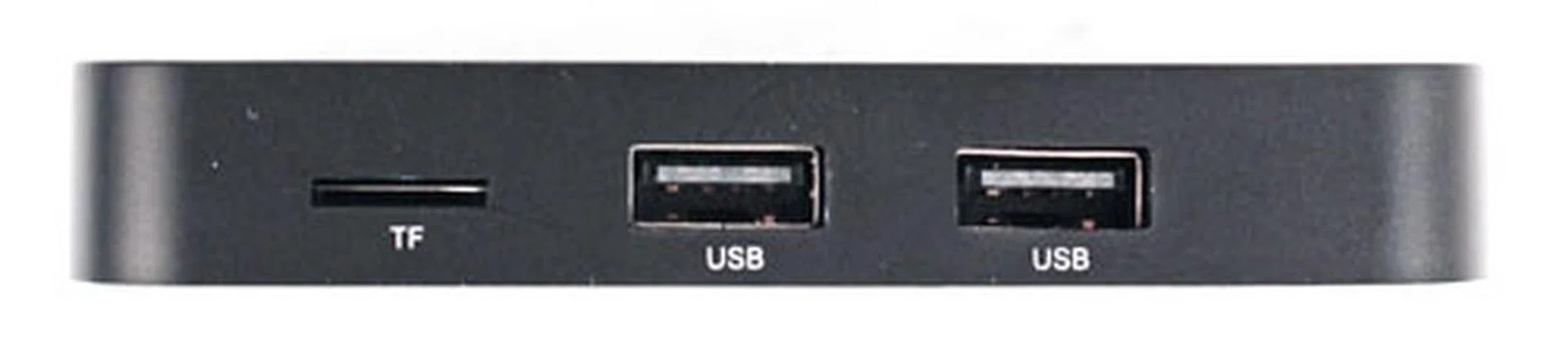 On its side you get two more USB 2.0 ports and an SD/SDHC card reader slot.