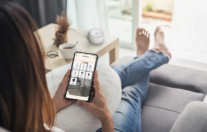 Use the app to control or set schedules. Image courtesy of Aztech