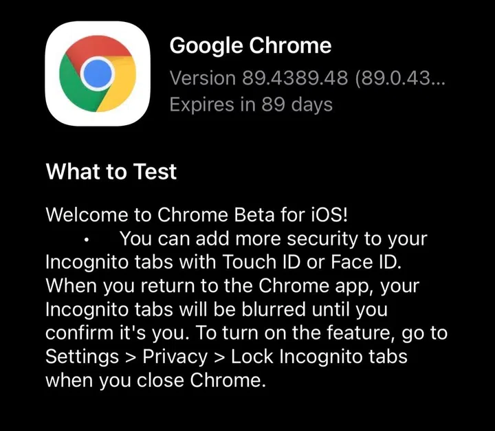 You can soon secure incognito tabs with Touch ID/Face ID on Chrome for ...