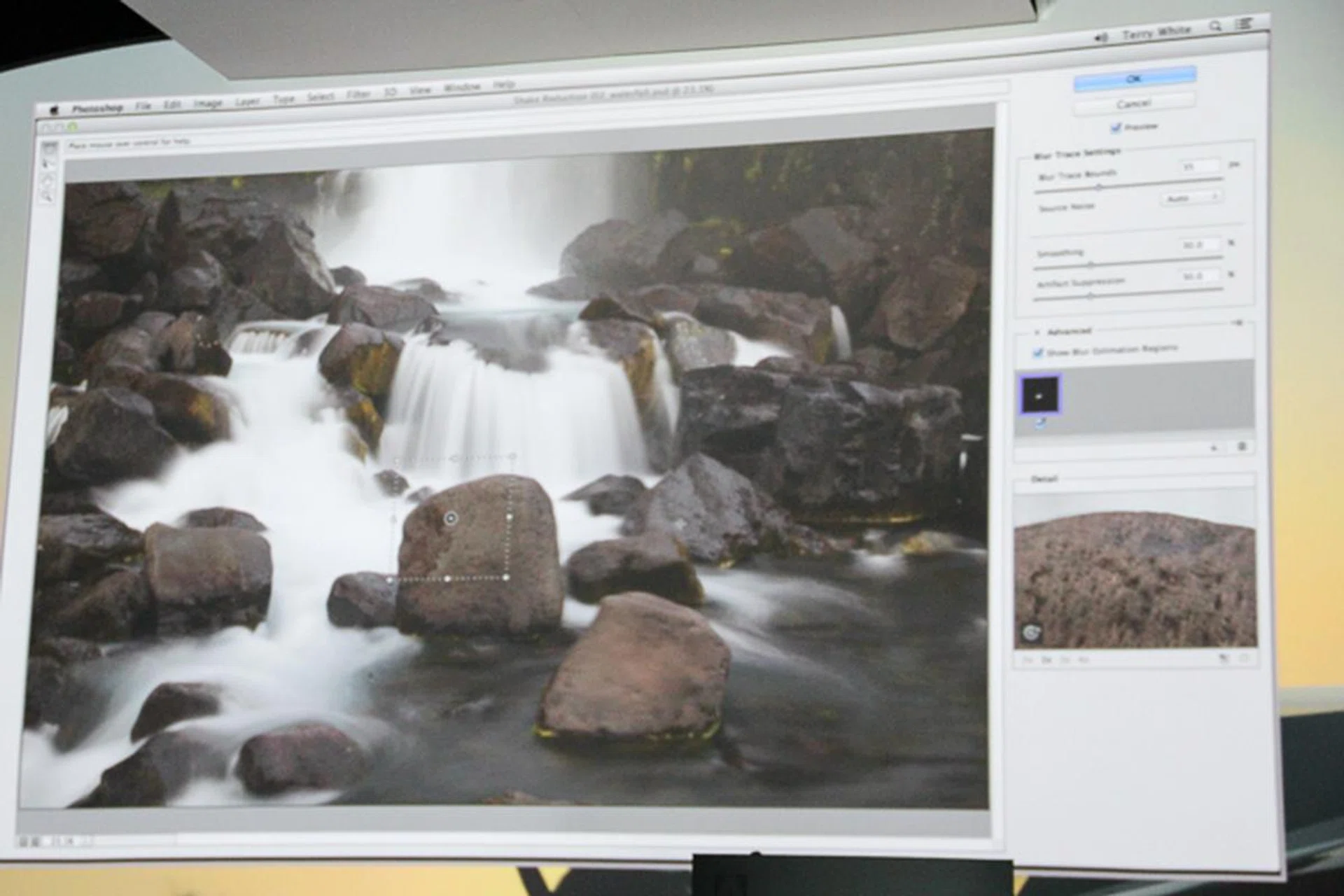 The Camera Shake Reduction tool, previewed at previous Adobe events, helps remove blur from images caused by camera shake.