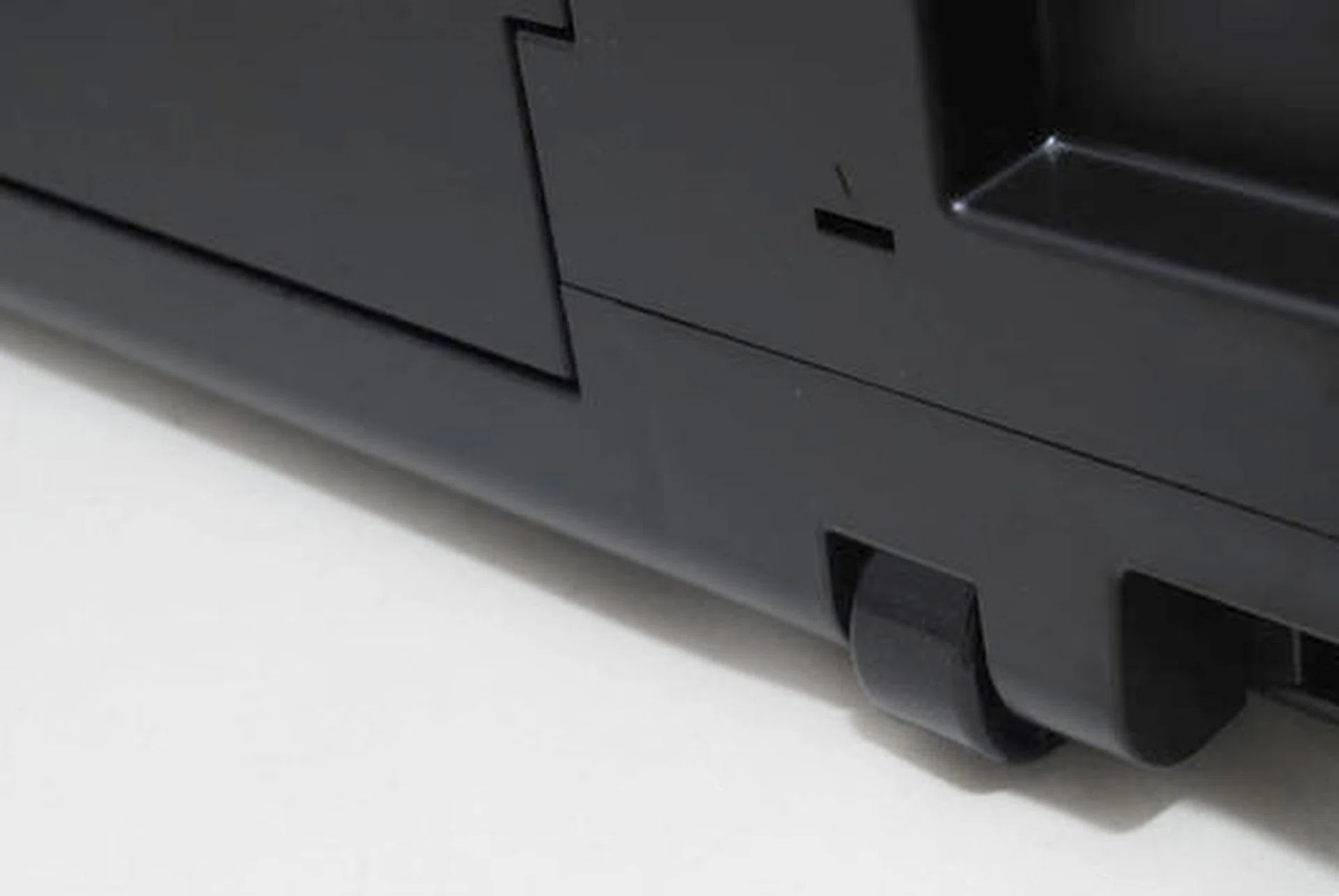 Two wheels on the lower back of the Pro9500 Mark II help you shift the 15.2kg printer around easily if you need to make room at the back for A3 printing.