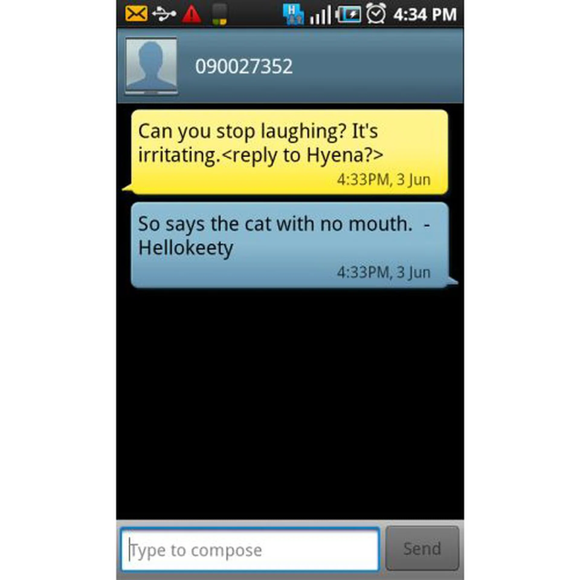 The Samsung-skinned messaging app looks nicer than the default Android one and allows you to quickly select recently used recipients.