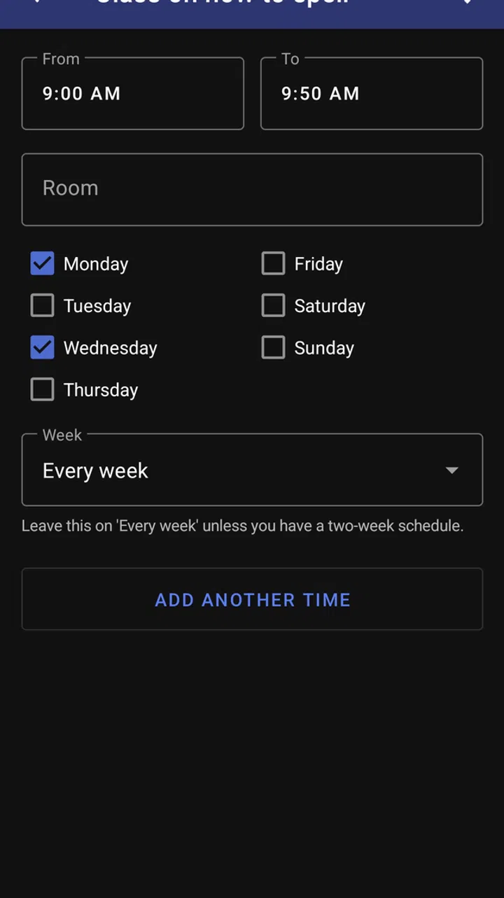 Screenshot of PowerPlanner