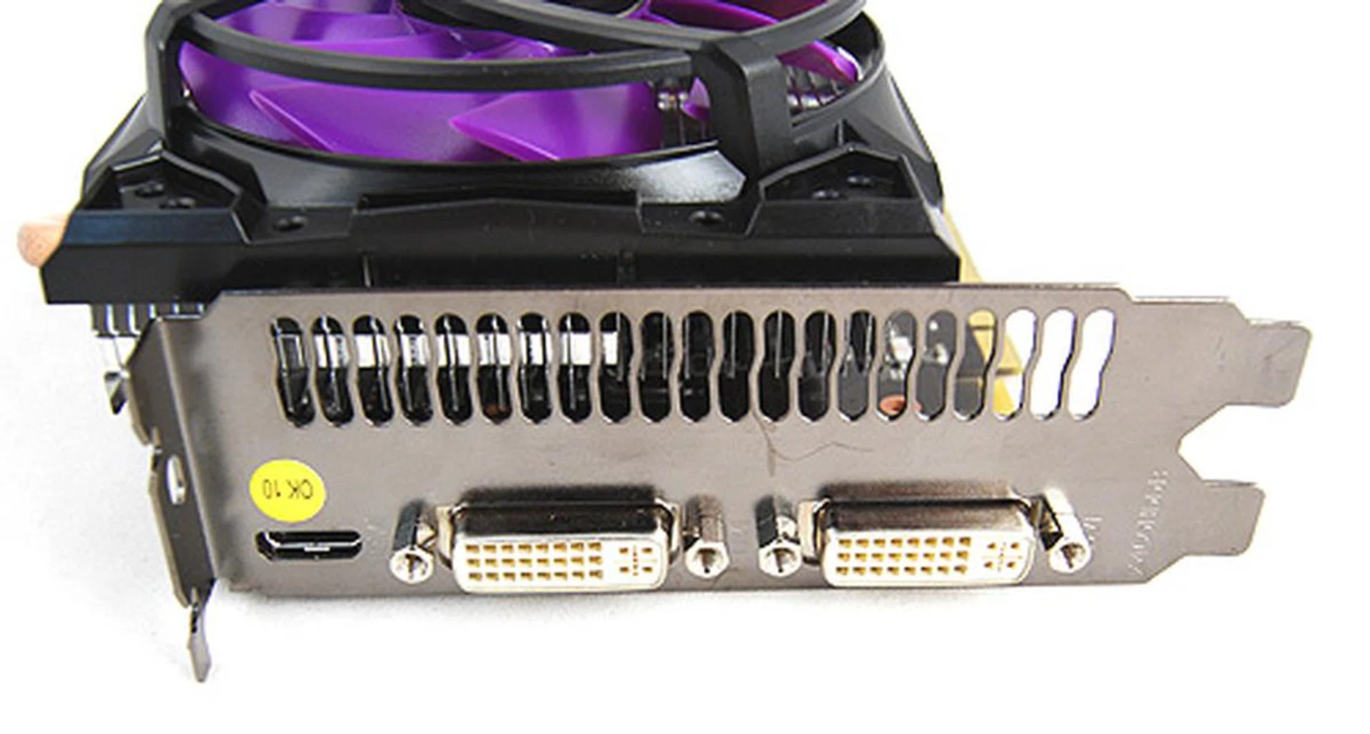 Like the Gigabyte card, the Sparkle card has two DVI ports and a lone mini-HDMI port.