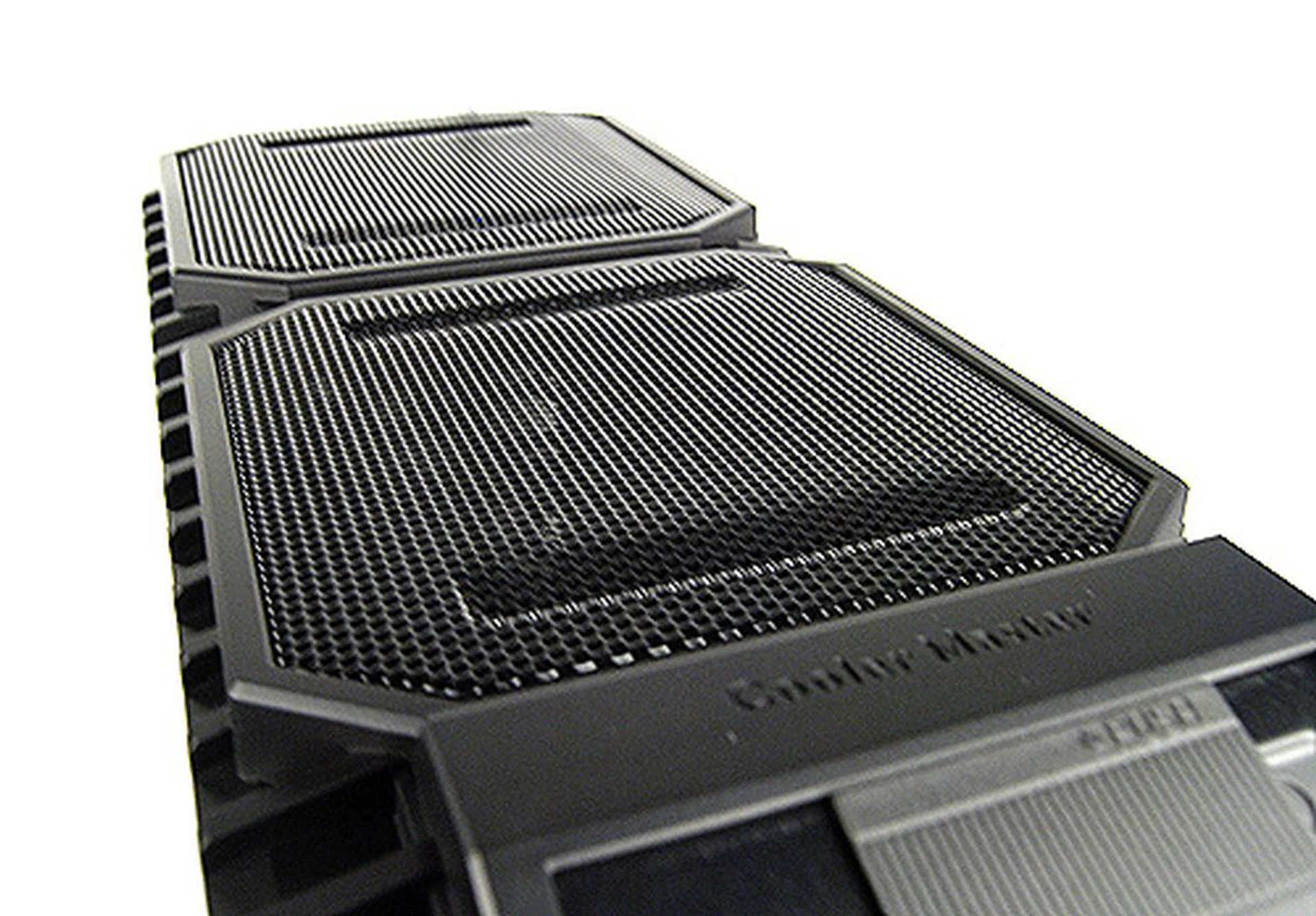 There's more mesh around the top of the HAF X, and underneath it is a 200mm exhaust fan. Users can install an additional 200mm fan, or alternatively remove both of them and install a liquid-cooling radiator instead.
