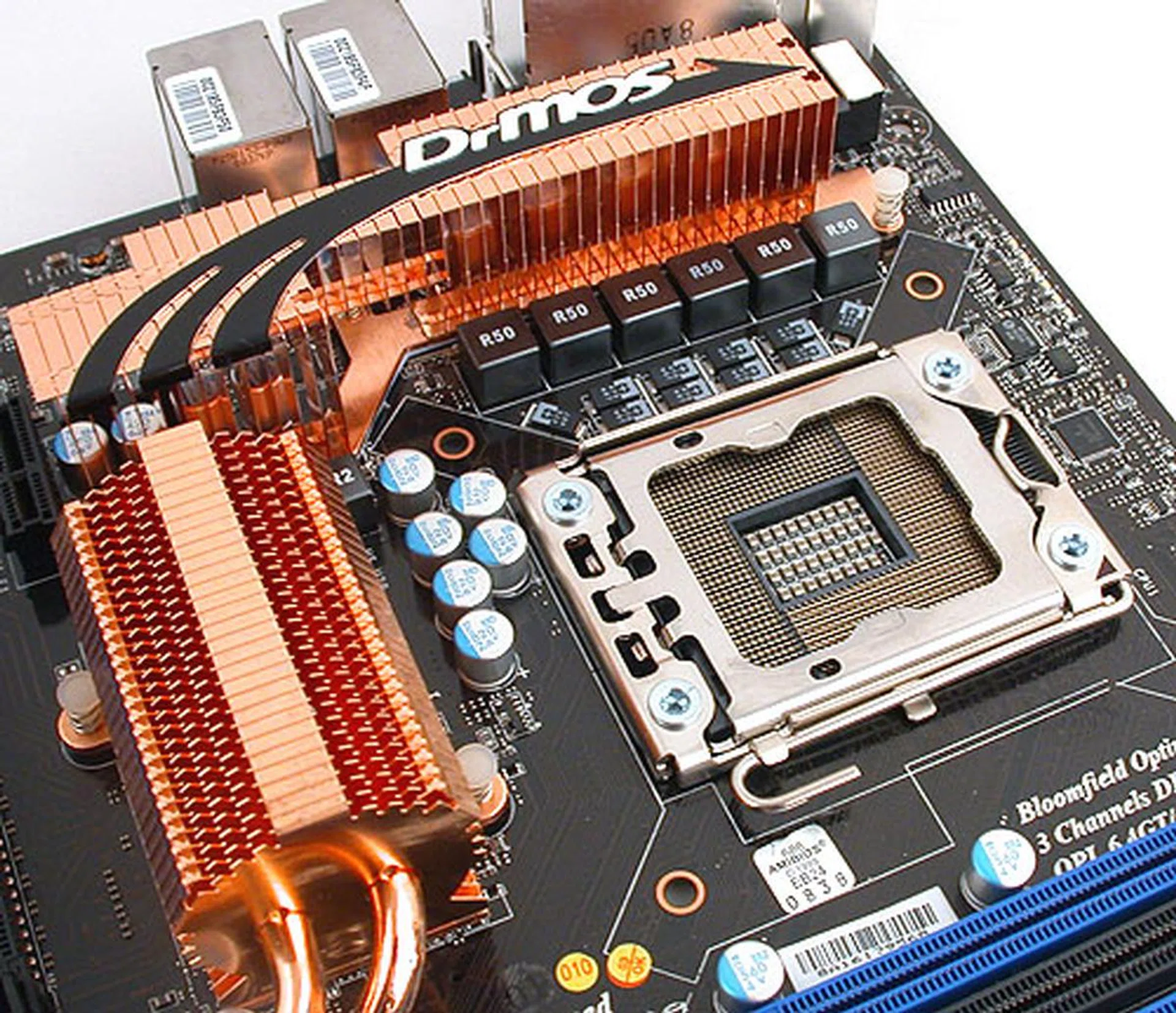 Gone are the fancy heatsinks used by MSI in the past. There was also plenty of space near the CPU socket. MSI uses what it calls, true 6-phase PWM enhanced with its DrMOS technology. 