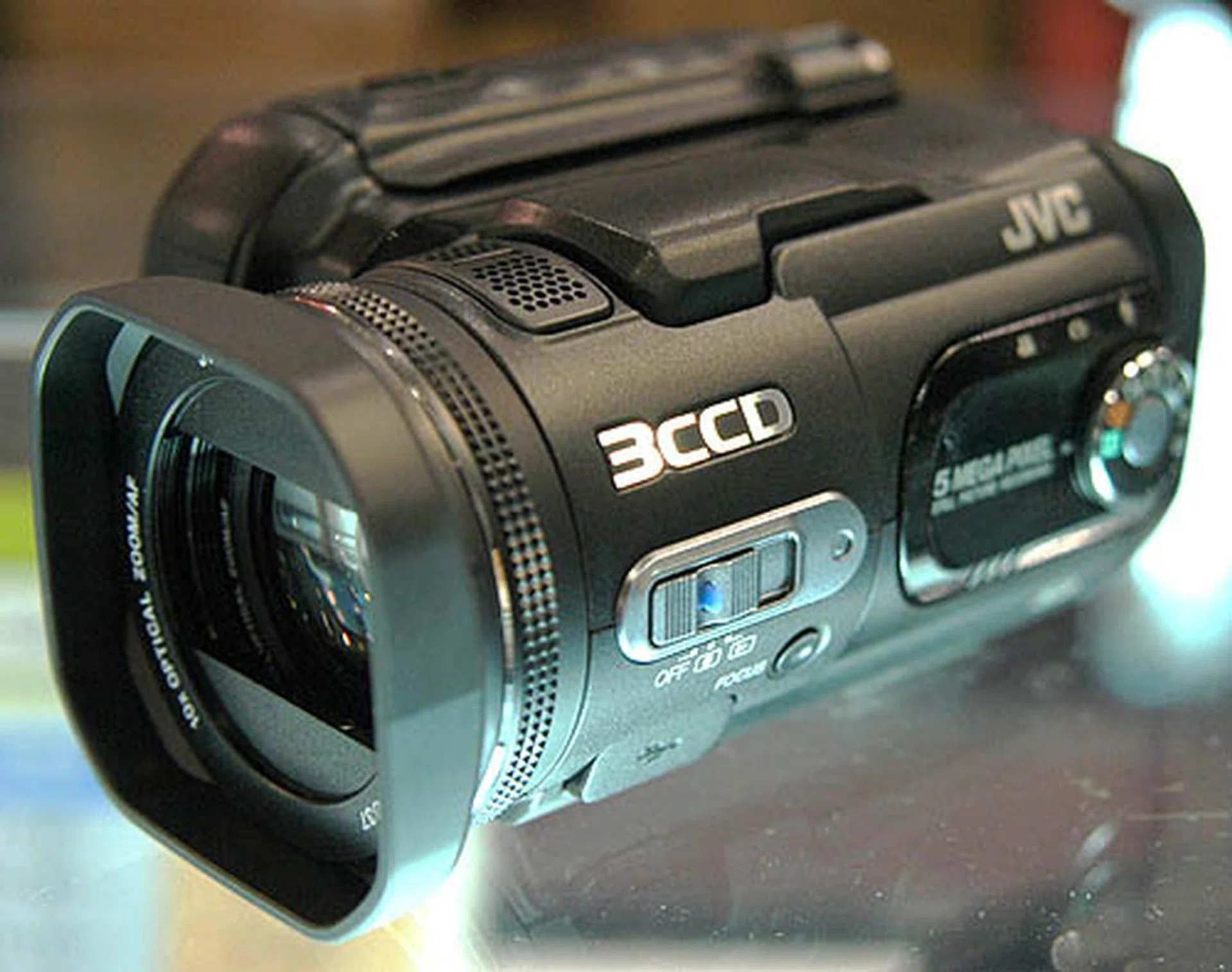 If you are looking for a good and small camcorder, do check out JVC's main model, the GZ-MG505. It features a 3CCD 5.0-megapixel sensor and a 30GB hard disk. It is retailing now at $2,299. 