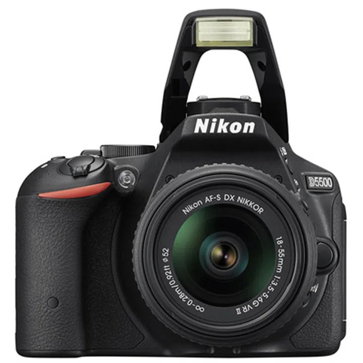 The D5500 comes with pop-up flash.