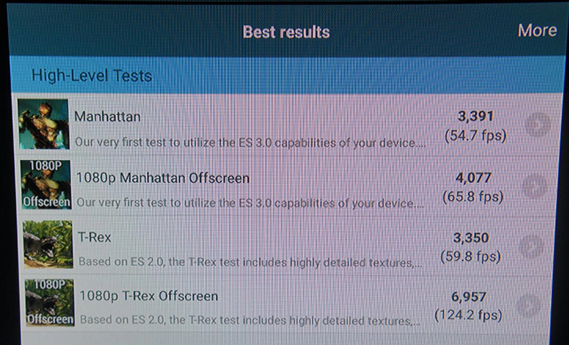 Here are the Tegra X1 results on GFXBench, a popular Android graphics benchmark utility.