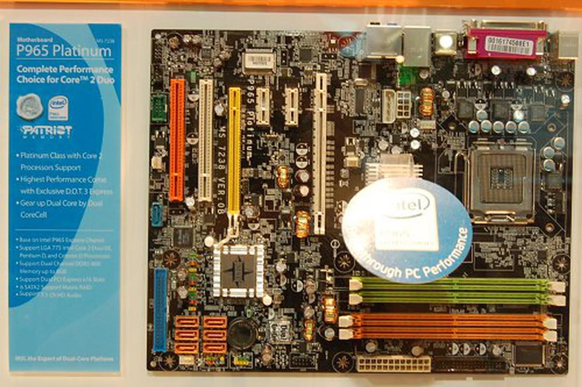 Beef up the P965E Neo with MSI's D.O.T.3 Express and Dual CoreCell technology and the end result is the P965 Platinum motherboard.