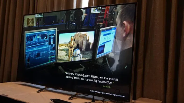 Industrial Light and Magic (ILM) is one of the few customers that NVIDIA provides the first Quadro cards to when they become available. And yes, that is a graphics designer working on the upcoming Star Wars film.