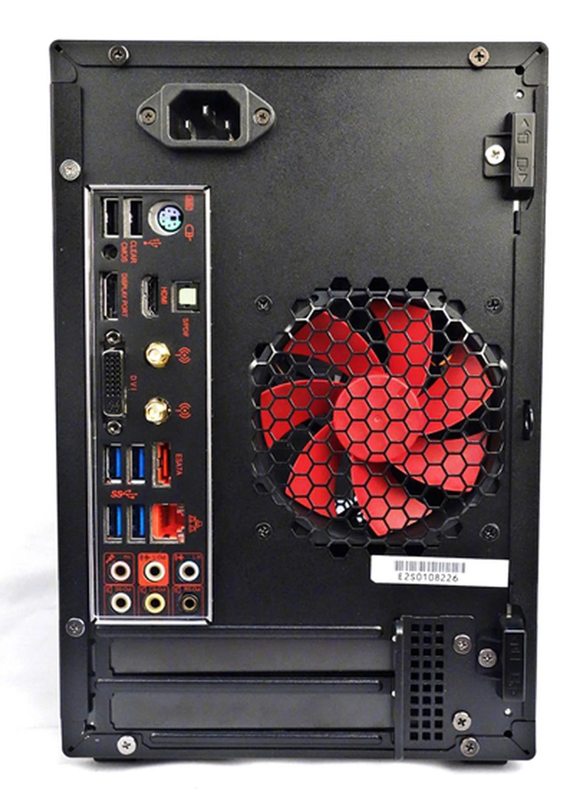 There is only one bundled cooling fan for the system; a rear 92mm red outlet fan.