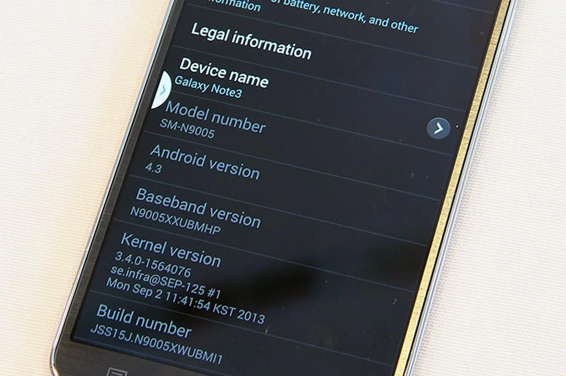 Yup, it runs Android 4.3.