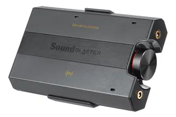 The Sound Blaster E5 is a portable high-resolution USB DAC and headphone amplifier.