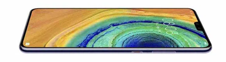 The Mate 30 however, has a standard design without a curved screen and with physical buttons. Source: Huawei