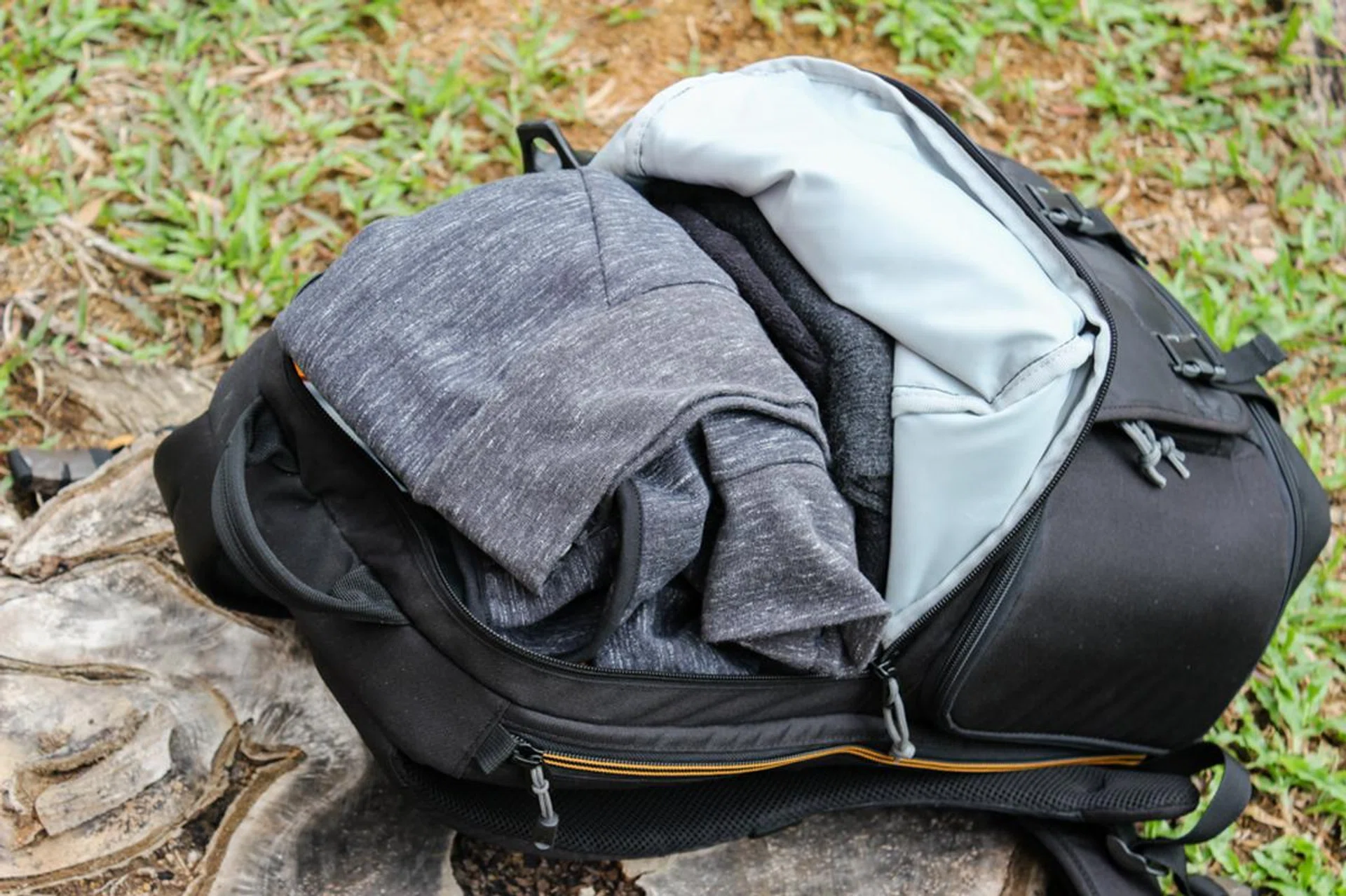 The upper compartment comes with plenty of room for your personal gear.