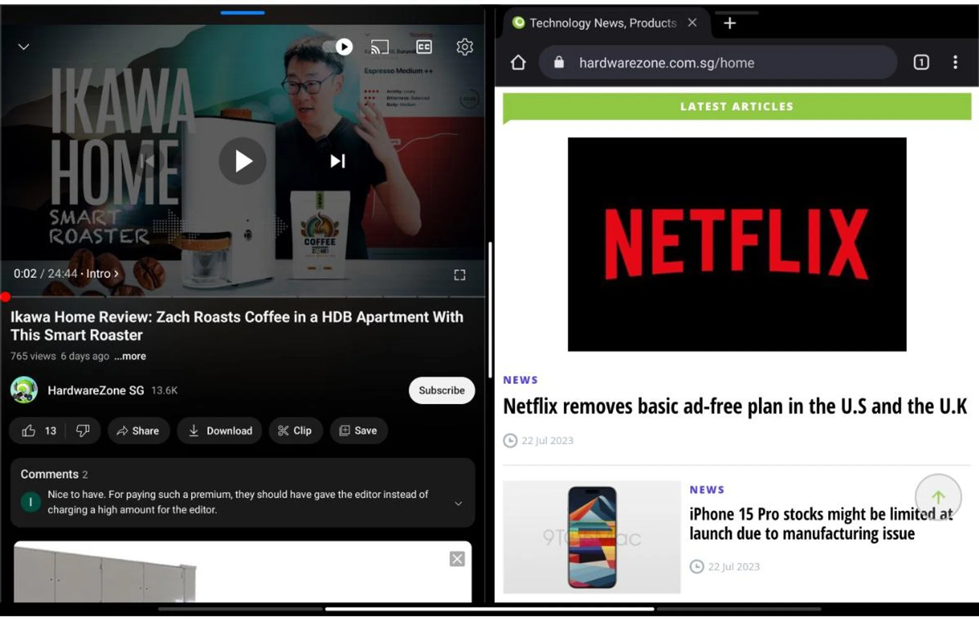 Split Screen is fairly common these days. 