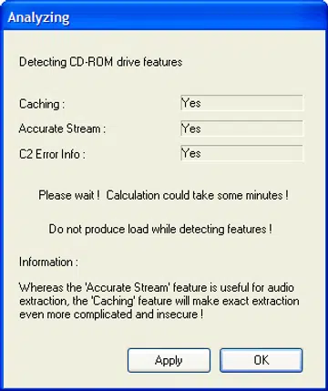 Exact Audio Copy and its detected features for the LITE-ON drive.
