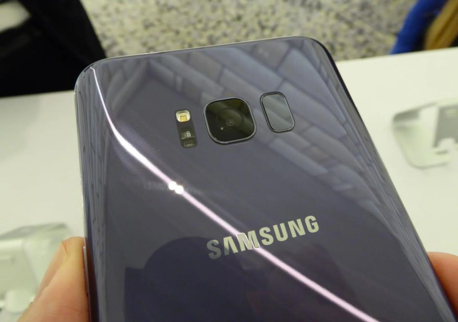 No changes to rear camera hardware, but the fingerprint scanner has been moved next to it.