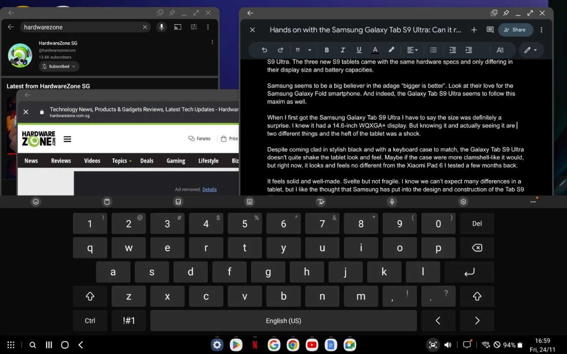 Multitasking under DeX was even easier. 
