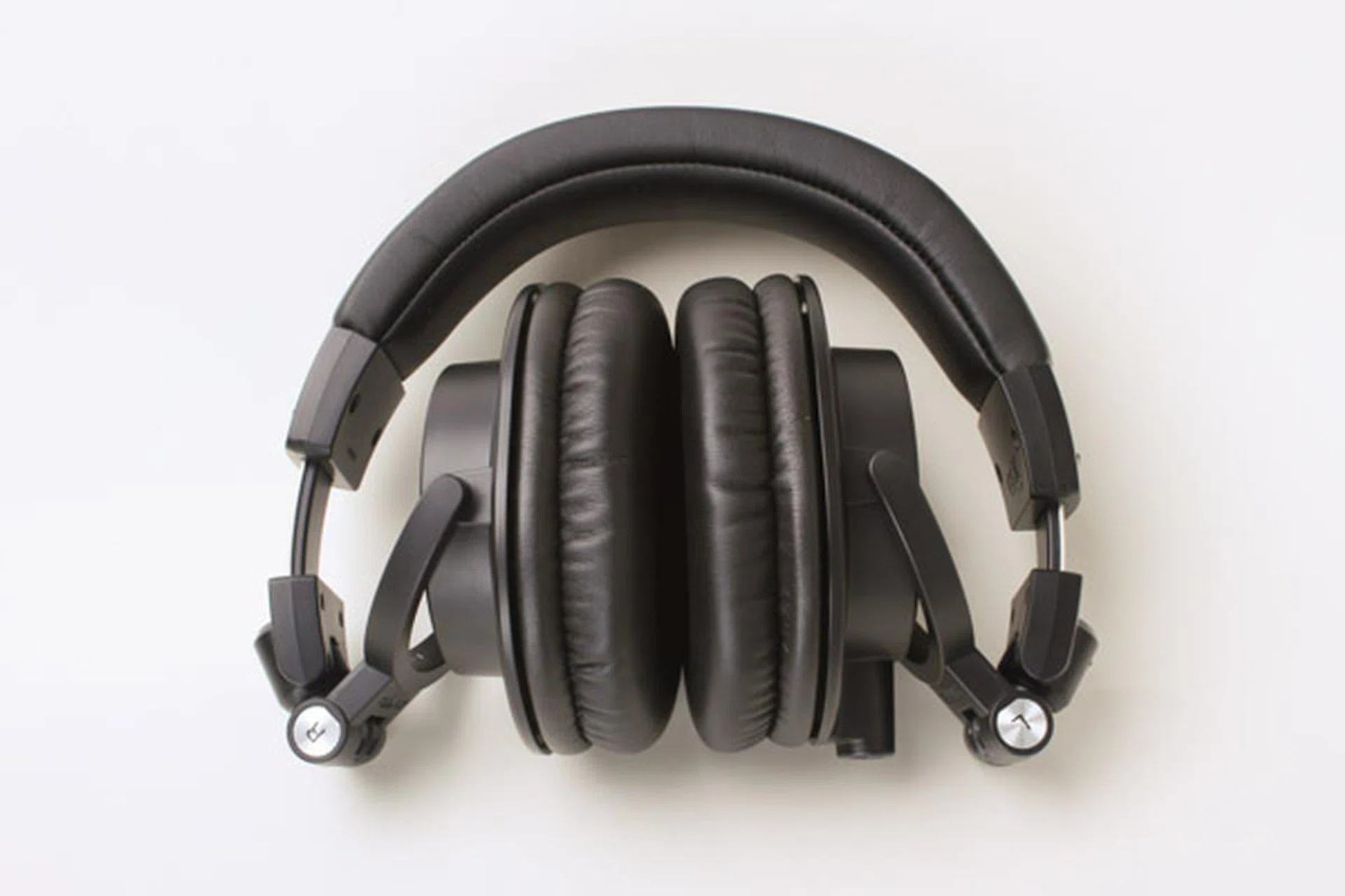 The ATH-M50x headphones fold up for easy transport. 