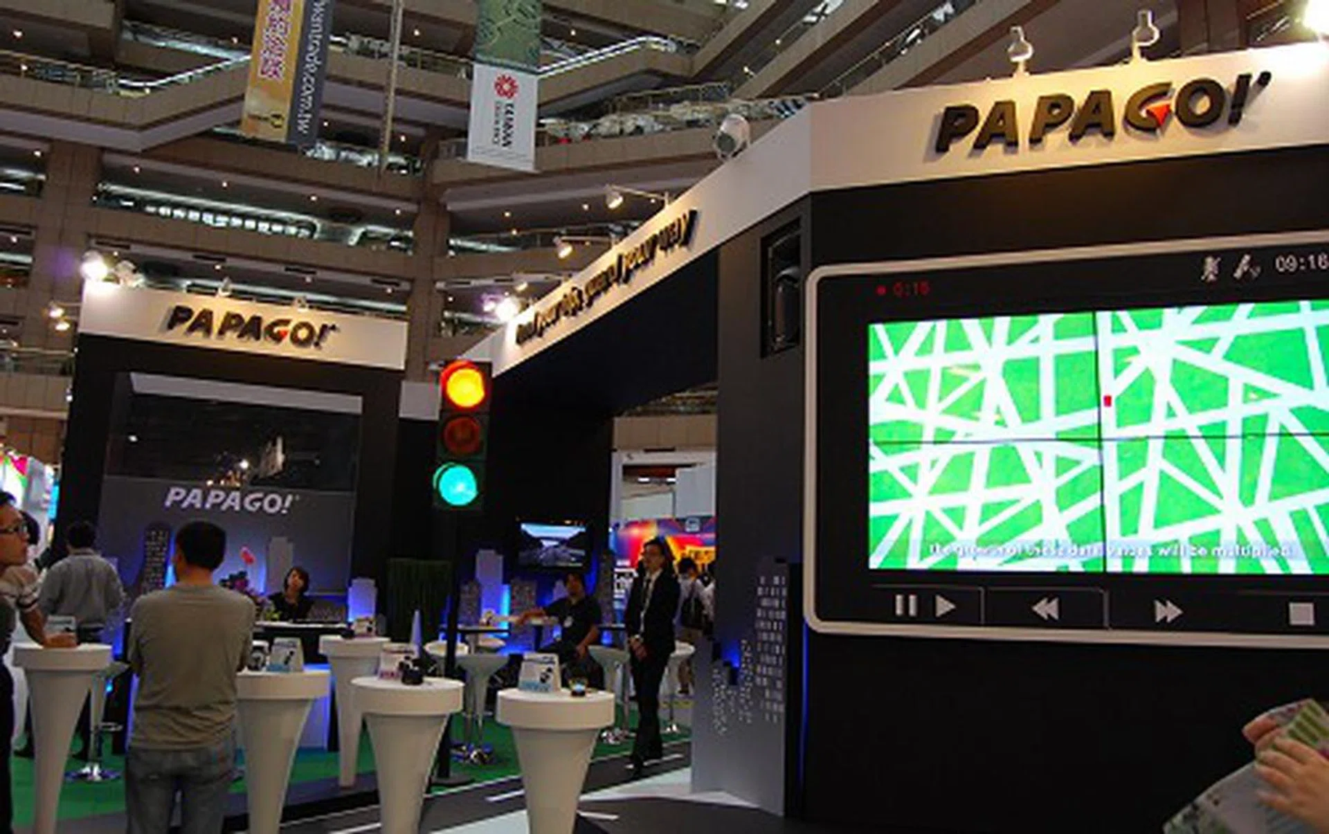 GPS speciality brand Papago! had this interesting setup that attracted attention.