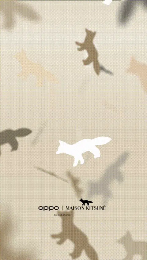 Low-res version of the same OPPO X Maison Kitsune Live Wallpaper. Image: OPPO Singapore.