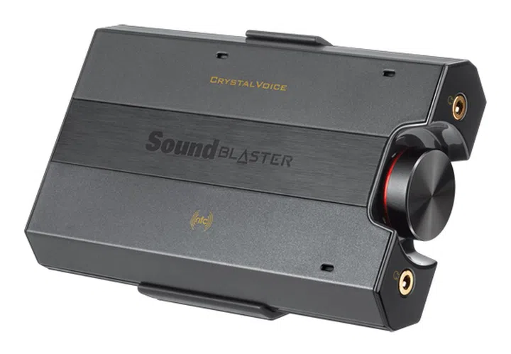 The Sound Blaster E5 is an example of a portable high-resolution USB DAC and headphone amplifier.